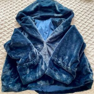 Fur Effect Coat with a Big Hood